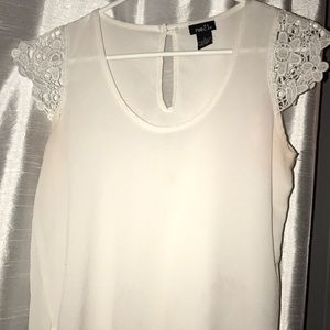 Crochet sleeve dress shirt